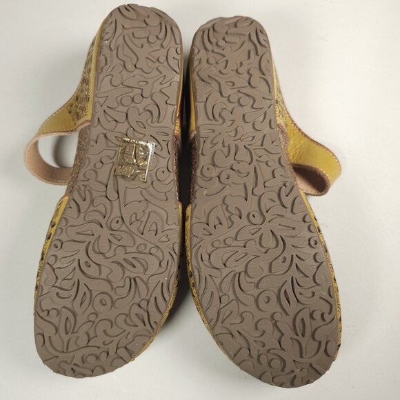 NIB L'ARTISTE Spikey Mary Jane Clogs Slip On Yellow Multi Floral EU 35 - US 5 - Picture 8 of 10